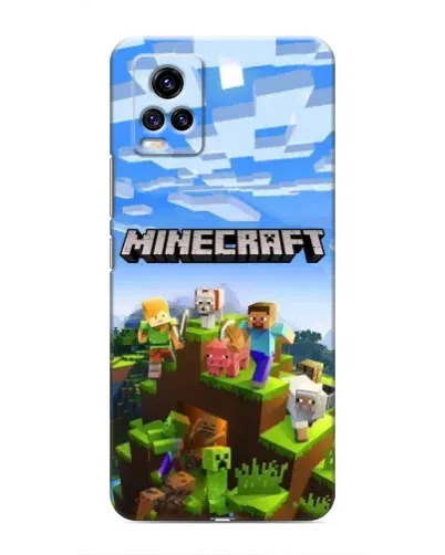 Чехол для Vivo V20 с картинкой «Minecraft классический мир»