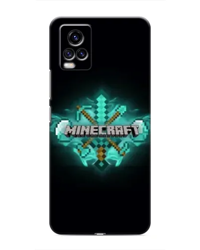 Чехол для Vivo V20 с картинкой «Minecraft Diamond лого»