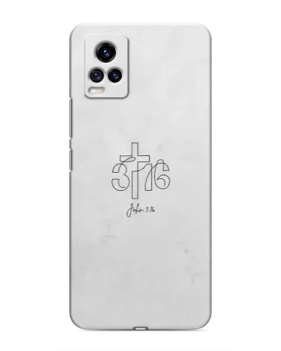 Чехол для Vivo V20 с картинкой «Иоанна 3:16 Крест»