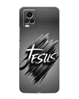 Чехол для Vivo V20 с картинкой «Надпись Jesus Graffiti»