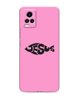 Чехол для Vivo V20 с картинкой «Розовый символ  Jesus»