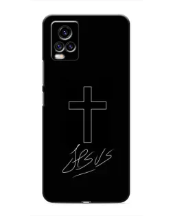 Чохол для Vivo V20 з картинкою «Графічний хрест Jesus»