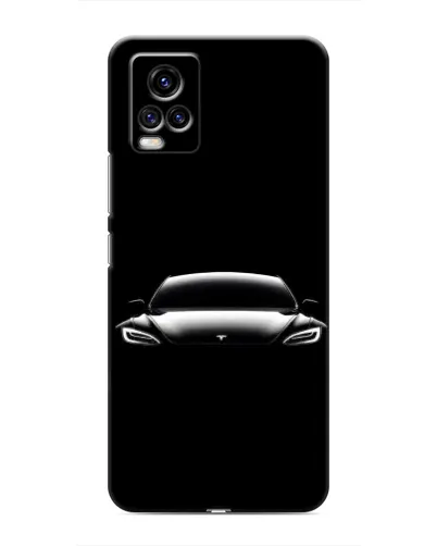 Чехол для Vivo V20 с картинкой «Фары Tesla Night» Чехол для Vivo V20 с картинкой «Фары Tesla Night»