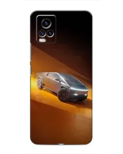 Чехол для Vivo V20 с картинкой «Cybertruck в пустыне»