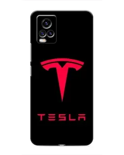 Чехол для Vivo V20 с картинкой «Tesla Red Logo»