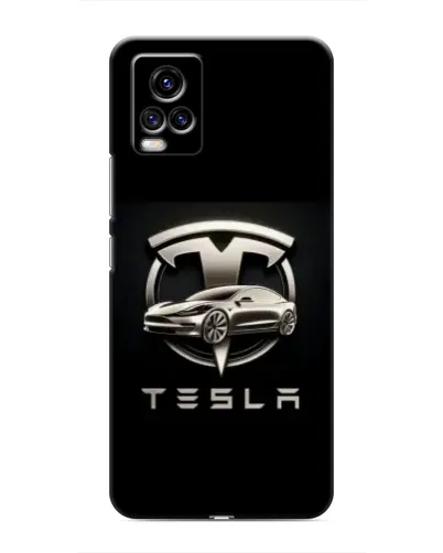 Чехол для Vivo V20 с картинкой «Tesla — серебристое авто» Чехол для Vivo V20 с картинкой «Tesla — серебристое авто»