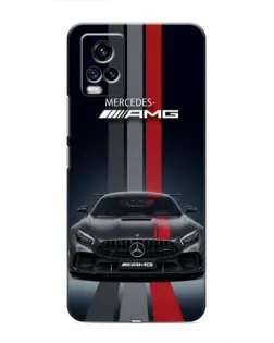 Чохол для Vivo V20 з картинкою «Mercedes — білий карбон»