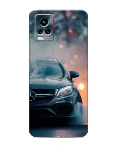 Чехол для Vivo V20 с картинкой «Mercedes — ночной город»