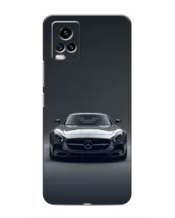 Чехол для Vivo V20 с картинкой «Mercedes на черном»
