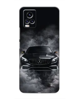Чехол для Vivo V20 с картинкой «Mercedes в дыму»