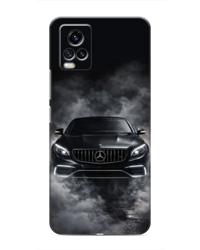 Чехол для Vivo V20 с картинкой «Mercedes в дыму»