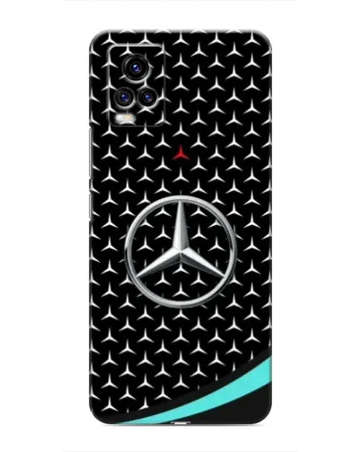 Чехол для Vivo V20 с картинкой «Mercedes — бирюзовый акцент»