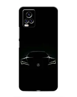 Чохол для Vivo V20 з картинкою «Mercedes — силует авто»