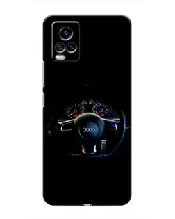 Чохол для Vivo V20 з картинкою «Салон Audi — кермо»