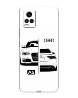 Чехол для Vivo V20 с картинкой «Audi — контрастный дизайн»
