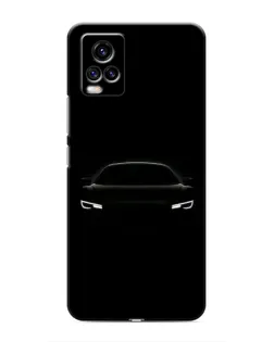 Чехол для Vivo V20 с картинкой «Взгляд Audi в темноте»