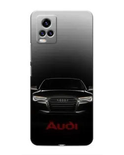 Чехол для Vivo V20 с картинкой «Audi — градиентный контур»