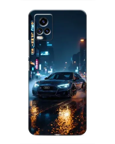 Чехол для Vivo V20 с картинкой «Ночной город и Audi» Чехол для Vivo V20 с картинкой «Ночной город и Audi»