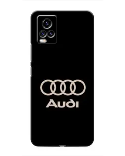 Чехол для Vivo V20 с картинкой «Audi — золотой логотип»