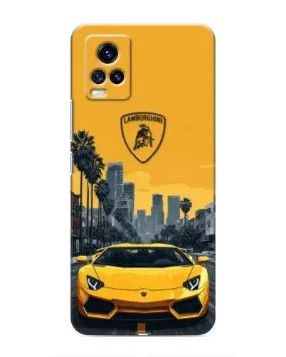 Чехол для Vivo V20 с картинкой «Желтый Lamborghini город» Чехол для Vivo V20 с картинкой «Желтый Lamborghini город»