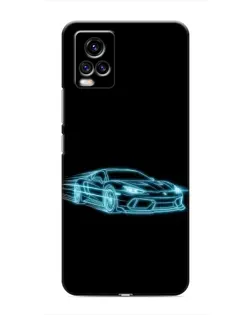 Чехол для Vivo V20 с картинкой «Неоновый контур Lamborghini» Чехол для Vivo V20 с картинкой «Неоновый контур Lamborghini»