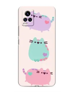 Чохол для Vivo V20 з картинкою «Pusheen тріо» Чохол для Vivo V20 з картинкою «Pusheen тріо»
