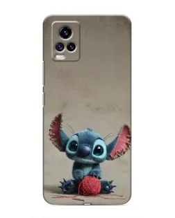 Чехол для Vivo V20 с картинкой «Стич на коричневом фоне»