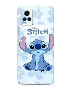 Чехол для Vivo V20 с картинкой «Stitch среди цветов»