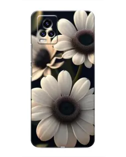 Чехол для Vivo V20 с картинкой «Белые маргаритки макро»