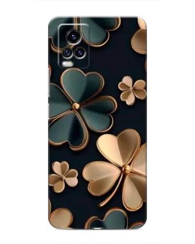 Чехол для Vivo V20 с картинкой «Клевер в золоте»