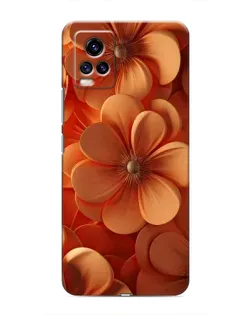 Чехол для Vivo V20 с картинкой «Оранжевый макро цветок»