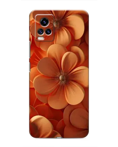 Чехол для Vivo V20 с картинкой «Оранжевый макро цветок»