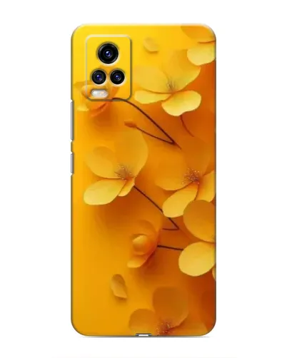 Чехол для Vivo V20 с картинкой «Золотые лепестки»