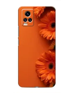 Чехол для Vivo V20 с картинкой «Оранжевые герберы»