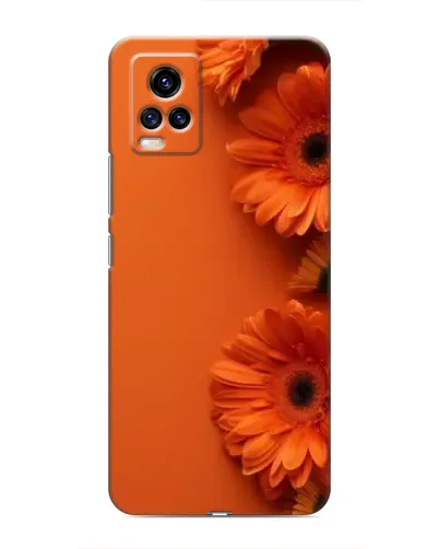 Чехол для Vivo V20 с картинкой «Оранжевые герберы»