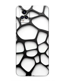 Чохол для Vivo V20 з картинкою «Біла об'ємна сітка»
