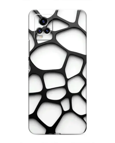 Чехол для Vivo V20 с картинкой «Белая объемная сетка»