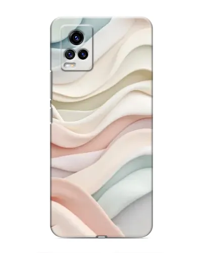 Чехол для Vivo V20 с картинкой «Пастельные нежные волны»