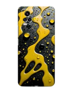 Чехол для Vivo V20 с картинкой «Жидкое желтое золото»