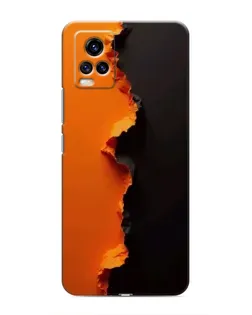 Чехол для Vivo V20 с картинкой «Оранжевый разлом»