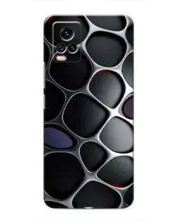 Чехол для Vivo V20 с картинкой «Объемная темная решетка»