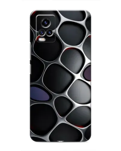 Чехол для Vivo V20 с картинкой «Объемная темная решетка»