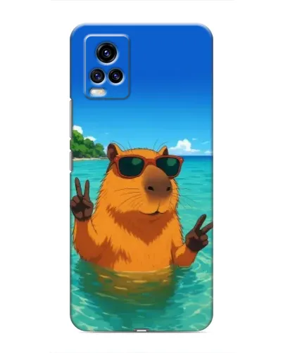 Чехол для Vivo V20 с картинкой «Морская капибара»