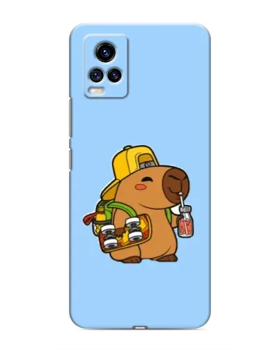 Чехол для Vivo V20 с картинкой «Капибара на скейте»