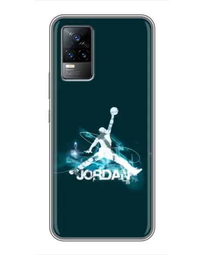 Чехол для Vivo V21 с картинкой «Jordan Blue Fire» Чехол для Vivo V21 с картинкой «Jordan Blue Fire»