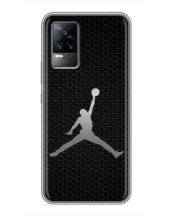 Чехол для Vivo V21 с картинкой «Jordan Dark Carbon»