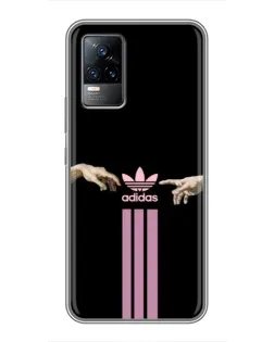 Чехол для Vivo V21 с картинкой «Adidas Hands»