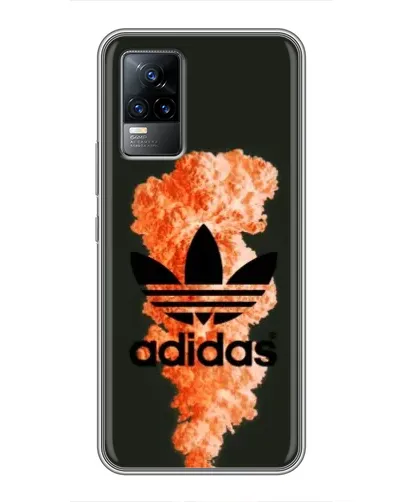 Чехол для Vivo V21 с картинкой «Оранжевый дым Adidas» Чехол для Vivo V21 с картинкой «Оранжевый дым Adidas»