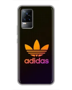 Чехол для Vivo V21 с картинкой «Градиент Adidas»