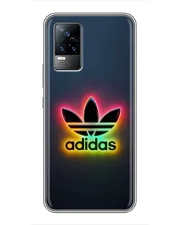 Чехол для Vivo V21 с картинкой «Неоновый Adidas»